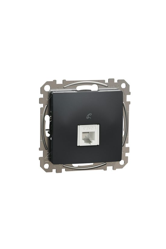 SednaÚj telefon csatlakozó betét közp. fedéllel RJ11 műanyag antracit címketartó nélkül Schneider - SDD114491