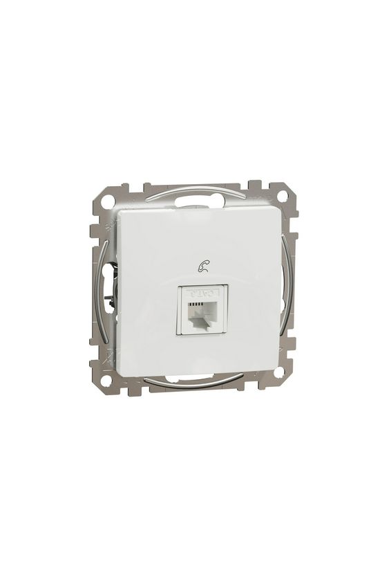 SednaÚj telefon csatlakozó betét közp. fedéllel RJ11 műanyag fehér címketartó nélkül Schneider - SDD111491