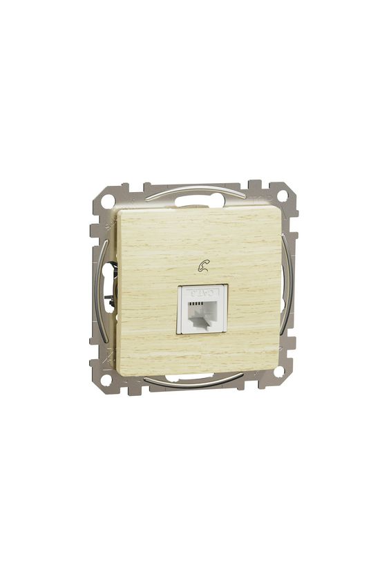 SednaÚj telefon csatlakozó betét közp. fedéllel RJ11 nyír műanyag fa címketartó nélkül Schneider - SDD180491