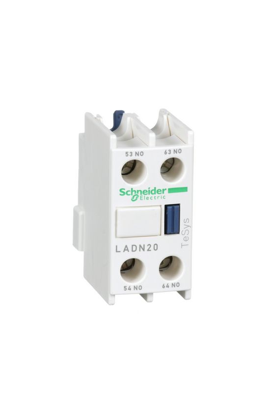 Segédérintkező blokk D-hez előlapra rádugható 2-z 10A/AC15/230V csavaros TeSys LAD-N Schneider - LADN20