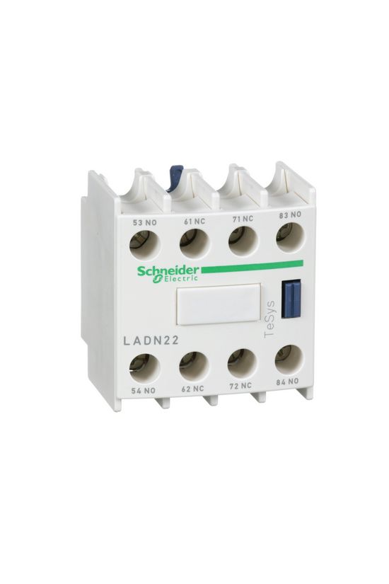 Segédérintkező blokk D-hez előlapra rádugható 2-z 2-ny 10A/AC15/230V TeSys LAD-N Schneider - LADN22