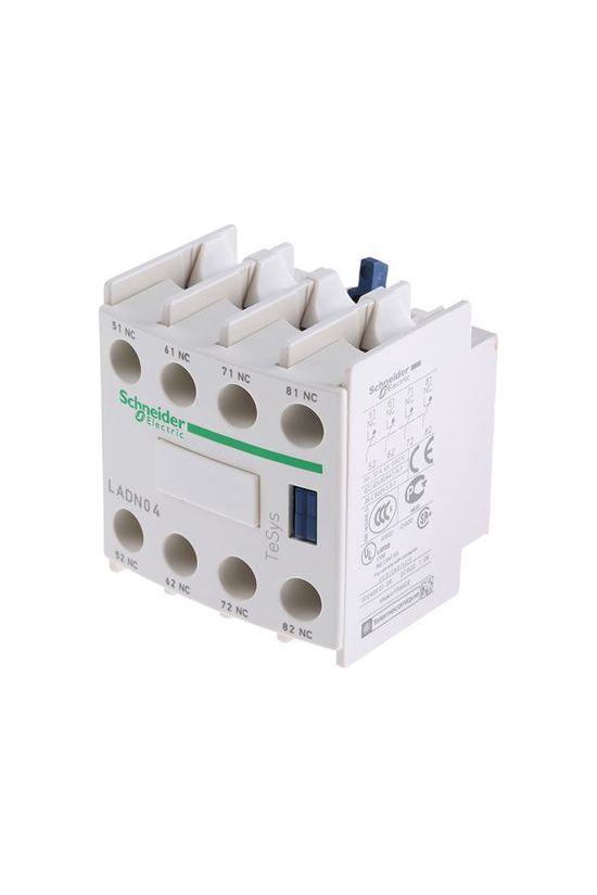 Segédérintkező blokk D-hez előlapra rádugható 4-ny 10A/AC15/230V csavaros TeSys LAD-N Schneider - LADN04