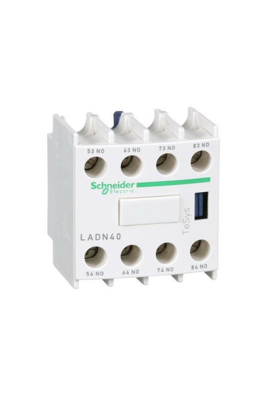 Segédérintkező blokk D-hez előlapra rádugható 4-z 10A/AC15/230V csavaros TeSys LAD-N Schneider - LADN40