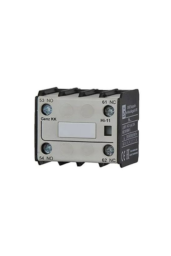 Segédérintkező blokk DIL-K4...11-hez 2v 1z 1ny 6A/AC15/230V rádugható csavaros HI-11 Ganz KK - 202-4525-006