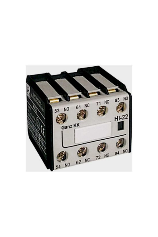 Segédérintkező blokk DIL-K4...11-hez 2v 2z 2ny 6A/AC15/230V rádugható csavaros HI-22 Ganz KK - 202-4525-001