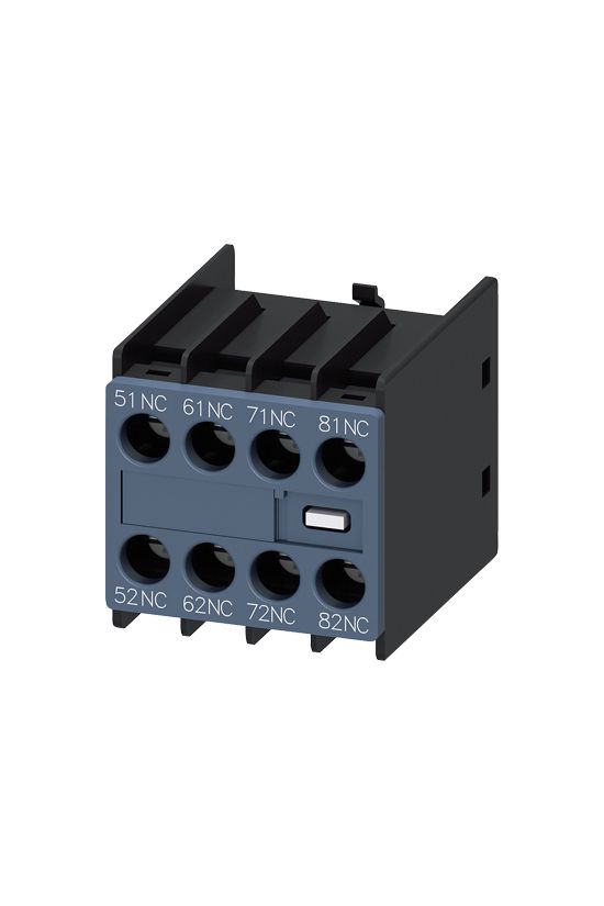 Segédérintkező blokk homlokoldali 3RH2--höz 4ny 6A/AC15/230V csavaros SIRIUS SIEMENS - 3RH2911-1GA04