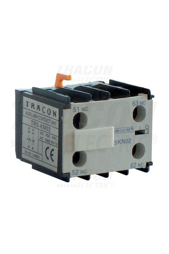 Segédérintkező blokk TR1K-hoz előlapra 2-z 2-ny 2A/AC15/230V csavaros TRACON - TR5KN22