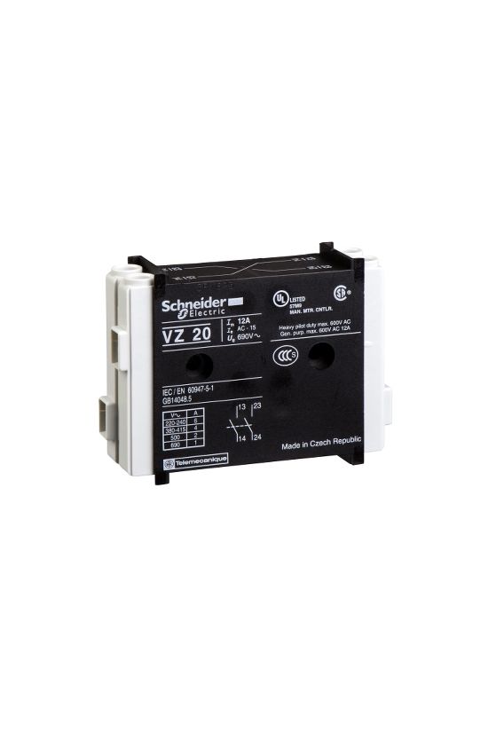 Segédérintkező blokk V7-hez oldalra beépíthető 1-z 1-ny 6A/AC15/230V TeSys Vario VZ Schneider - VZ7