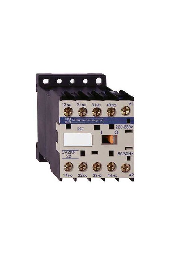Segédkontaktor (s.kapcsoló) 10A/400V 2-z 2-ny 220-230VAC kalapsín/csavaros TeSys CA2-KN Schneider - CA2KN22M7