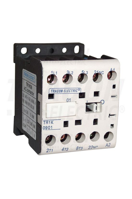 Segédkontaktor (s.kapcsoló) 6A/400V 4-z 230V50Hz kalapsín/csavaros TRACON - TR1K0610