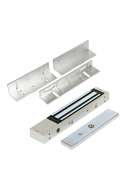 Síkmágnes Z-L konzol-szettel 12/24VDC 2300N-hatóerő szögletes falonkívüli alumínium OVERGATE - KIT-ZOA-230