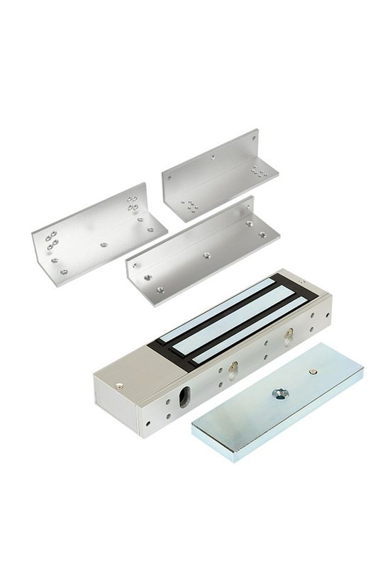 Síkmágnes Z-L konzol-szettel 12/24VDC 5000N-hatóerő szögletes falonkívüli alumínium OVERGATE - KIT-ZOA-500