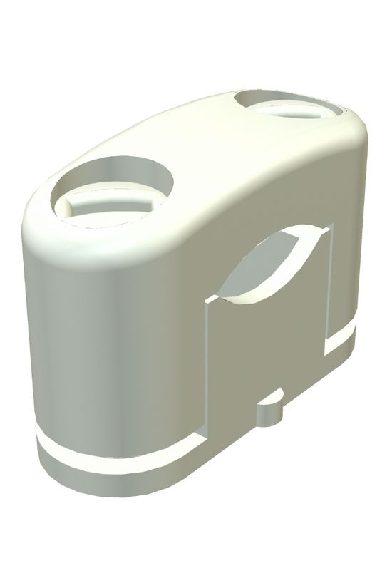 SOM műanyag bilincs 1-kábel/cső teli műanyag 3081 LGR OBO-BETTERMANN - 2124254