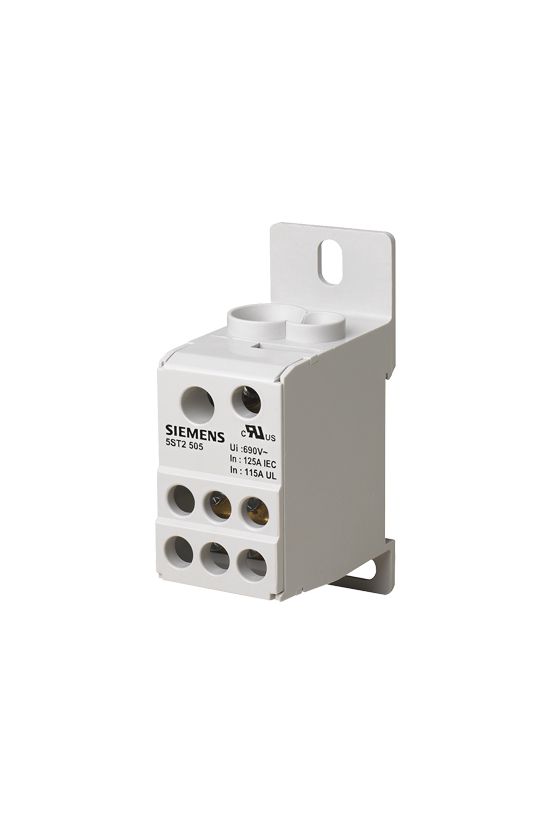 Sorkapoc elosztóblokk 1P 10...35mm2/6...16+6x2,5...16mm2 DIN-sínre 125A 5ST SIEMENS - 5ST2505