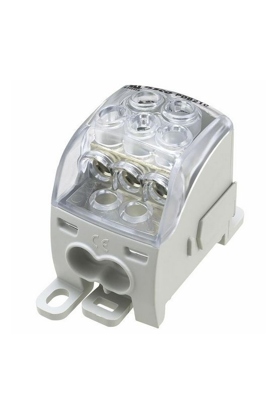 Sorkapocs elosztóblokk 125A sínrepattintható 1x35+2x25+(3+1)x16mm2  PDB210 (PVB125) LEIPOLD - 082050-0-3