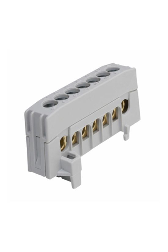 Sorkapocssín 63A szürke érintésvédett 1P csavaros 7csatl./16mm2 kalapsínre A7-F2 Pollmann - 2020268