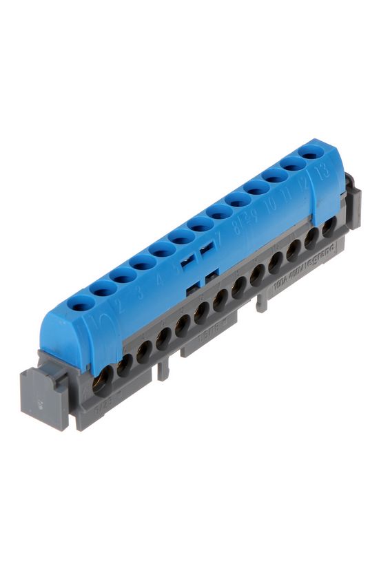 Sorkapocssín N szigetelt 1x6-25+12x1,5-16mm2 kék 100A réz kezeletlen Lexic LEGRAND - 004844