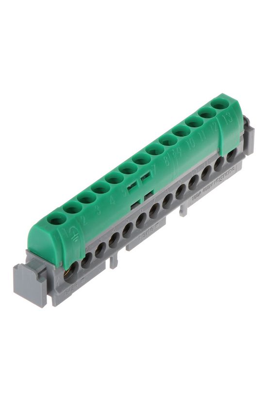 Sorkapocssín PE szigetelt 1x6-25+12x1,5-16mm2 zöld 100A réz kezeletlen Lexic LEGRAND - 004834