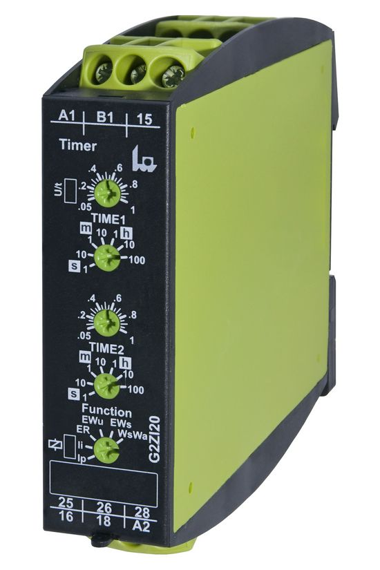 Sorolható időrelé 8-funkciós 0,05s–100h 2-v 12-240V50Hz 12-240VDC Gamma G2ZI20 Tele-Haase - 120501