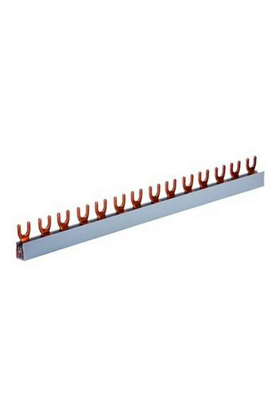 Sorolósín 1F+N villás 2F 100A 10mm2 1000mmx szigetelt N-sínes 56-készülék G-2L-1000/10 Pollmann - 2213204