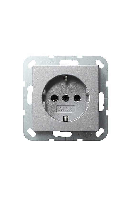 ST55 162 dugalj földelt központi fedlap alumínium IP20 süllyesztett rugós GIRA - 018826