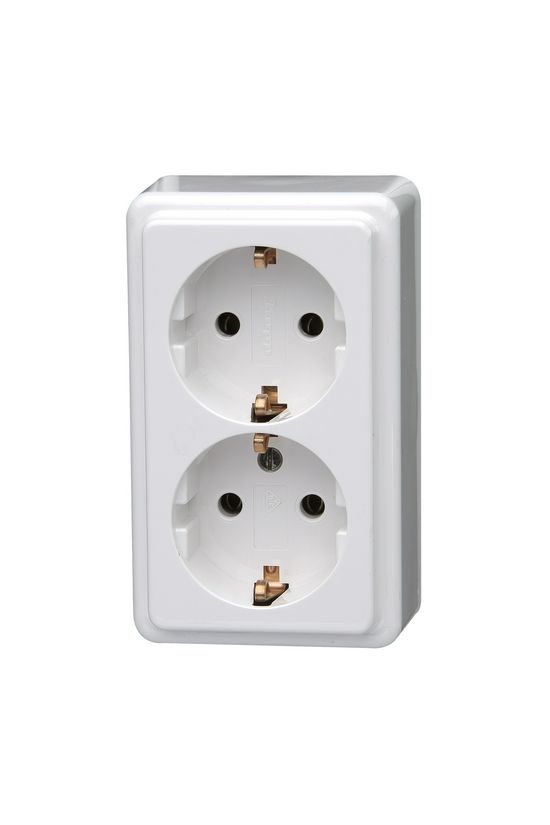 Standard 162/2 dugalj függőleges földelt fehér IP20 falonkívüli csavaros Kopp - 102502002