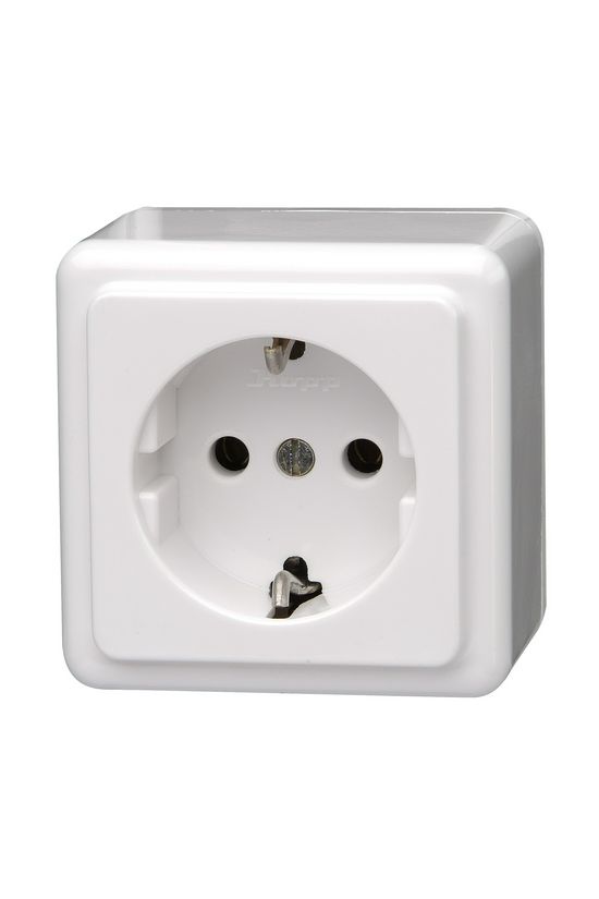 Standard 162 dugalj földelt fehér IP20 falonkívüli rugós Kopp - 101802000