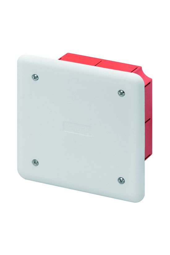 Süllyesztett kötő-/szerelvénydoboz DIN-sínnel négyzetes 92mm x 92mm x műanyag piros 48PT GEWISS - GW48001