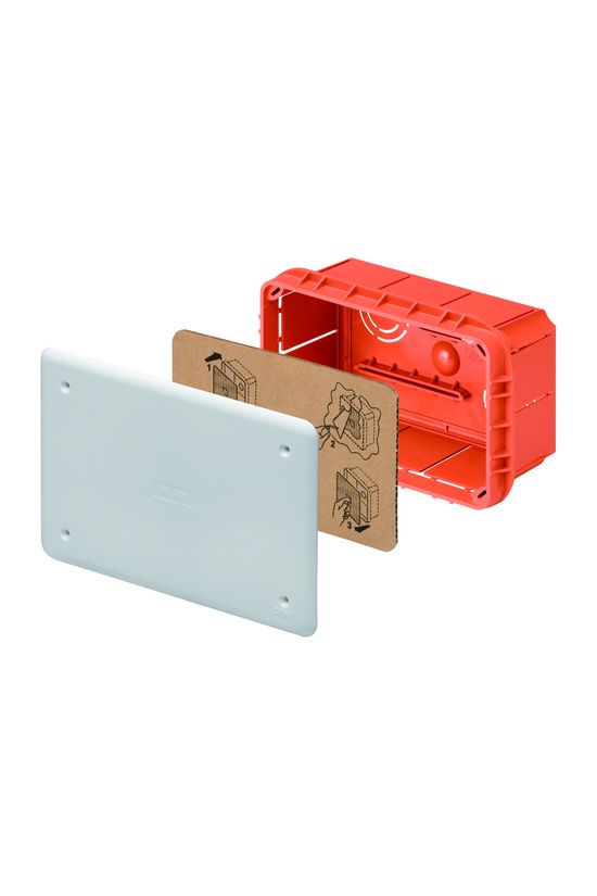 Süllyesztett kötő-/szerelvénydoboz DIN-sínnel téglalap 152mm x 98mm x műanyag piros 48PT GEWISS - GW48004