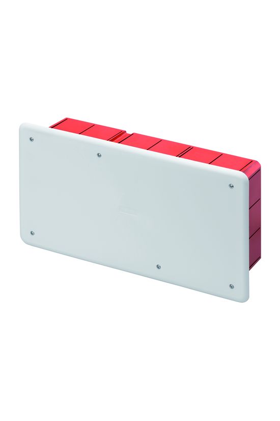 Süllyesztett kötő-/szerelvénydoboz DIN-sínnel téglalap 294mm x 152mm x műanyag piros 48PT GEWISS - GW48007
