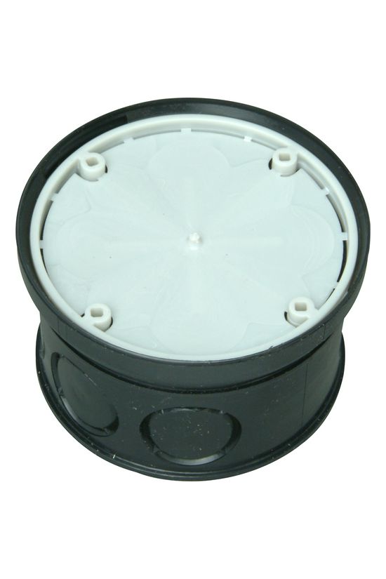 Süllyesztett szerelvénydoboz 1-es kerek 60mm-átmérő műanyag fekete Kopp - 392201001