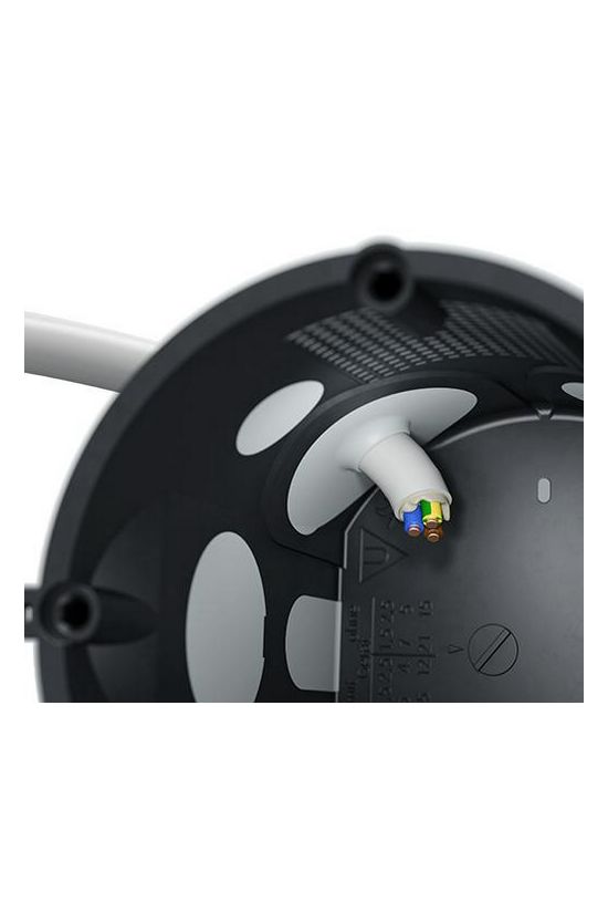 Süllyesztett szerelvénydoboz gumis 1-es kerek 60mm-átmérő műanyag fekete ECON 15 KAISER - 1555-21