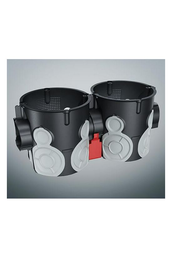 Süllyesztett szerelvénydoboz gumis 1-es kerek 60mm-átmérő műanyag fekete ECON 15 KAISER - 1555-21