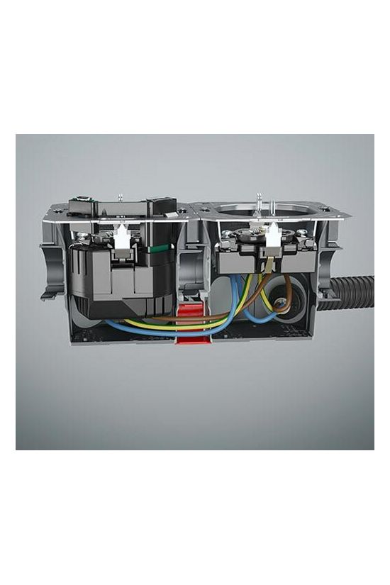 Süllyesztett szerelvénydoboz gumis 1-es kerek 60mm-átmérő műanyag fekete ECON 15 KAISER - 1555-21