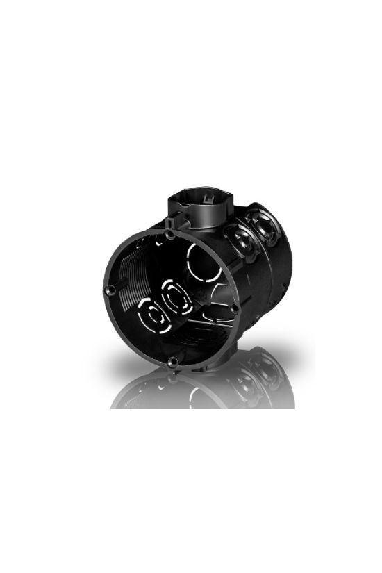 Süllyesztett szerelvénydoboz mély 1-es kerek 80mmx 65mm-átmérő fekete műanyag E107M25 F-TRONIC - 7310131