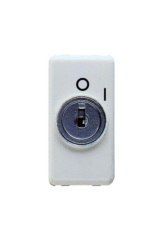 System 102 2P kapcsoló moduláris 1M fehér beépített csavaros IP41 billentyű/gomb GEWISS - GW20005