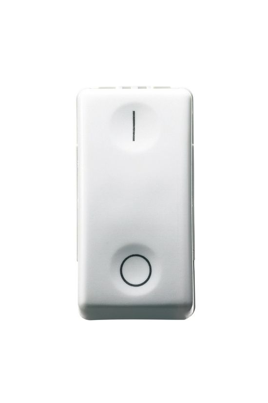 System 102 2P kapcsoló moduláris 1M fehér beépített csavaros IP41 billentyű/gomb GEWISS - GW20503