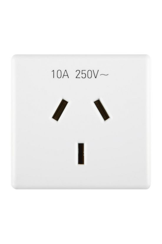 System 102 dugalj AS/NZS 3112 ausztrál szabvány fehér IP41 modultartó csavaros GEWISS - GW20357