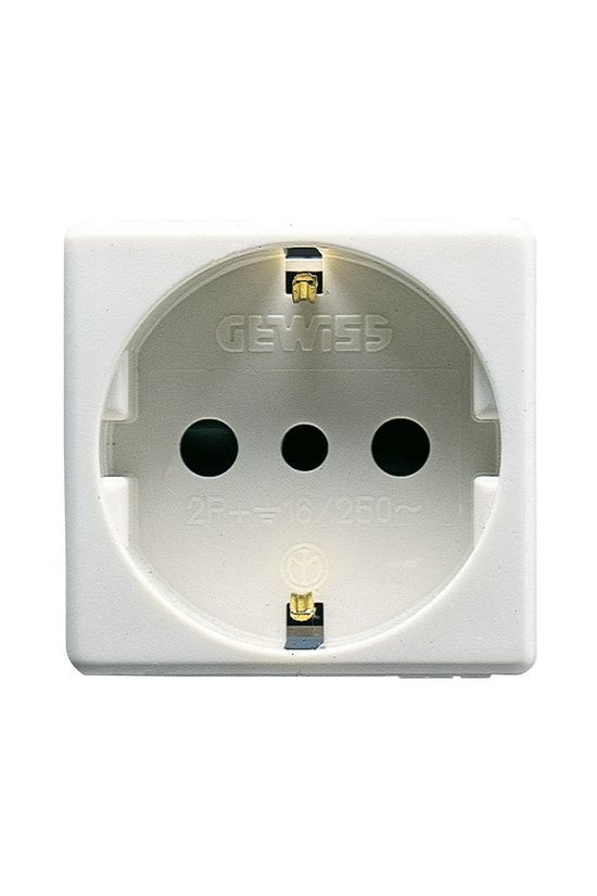 System 162 dugalj földelt gyerekzárral fehér IP41 modultartó csavaros GEWISS - GW20205