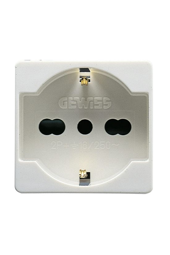 System 162 dugalj földelt gyerekzárral fehér IP41 modultartó csavaros GEWISS - GW20246