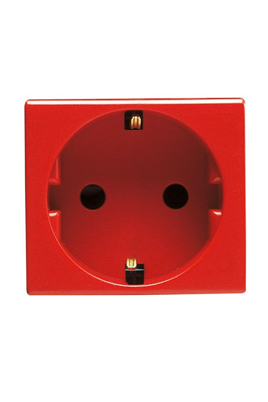 System 162 dugalj földelt gyerekzárral piros IP41 modultartó csavaros GEWISS - GW20297