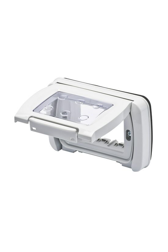 System díszkeret szerelőkerettel 4modul vízszintes műanyag szürke lakkozott fényes GEWISS - GW22463