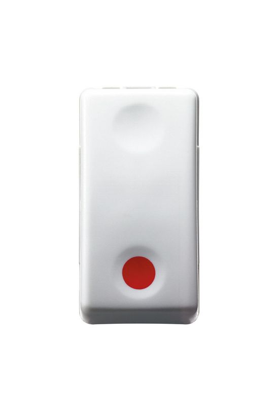 System N101 +1ny nyomó +piros jel moduláris 1M 1- nyomó/érintő 1ny fehér 1P IP41 GEWISS - GW20523