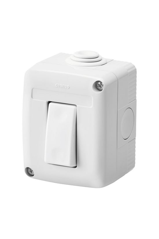 System nyomó N101 betét komplett házban szürke falonkívüli csavaros IP41 27Combi GEWISS - GW27805