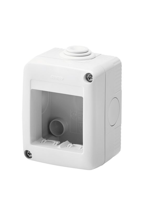 System szerelvénydoboz 2M 1-egység függőleges szürke műanyag IP40 27Combi GEWISS - GW27002