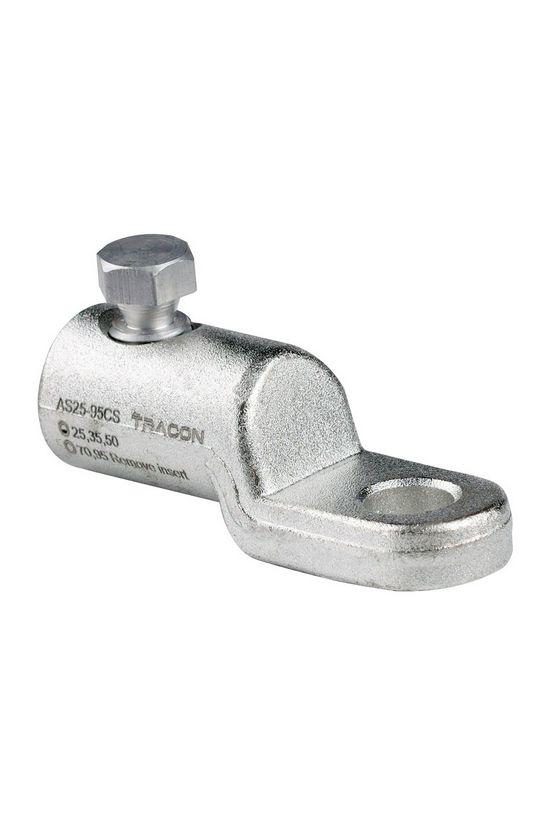 Csavaros alumínium kábelsaru M12-szakadófejes 16-70mm2-rézRM csupasz 16M/csavar TRACON - AS25-95CS16