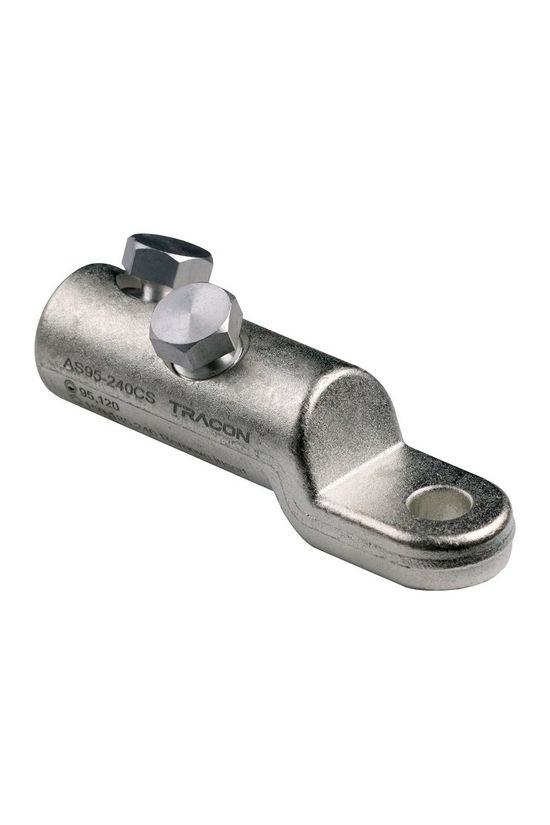 Csavaros alumínium kábelsaru 2xM19-szakadófejes 95-240mm2-rézRM csupasz 12M/csavar TRACON - AS95-240CS