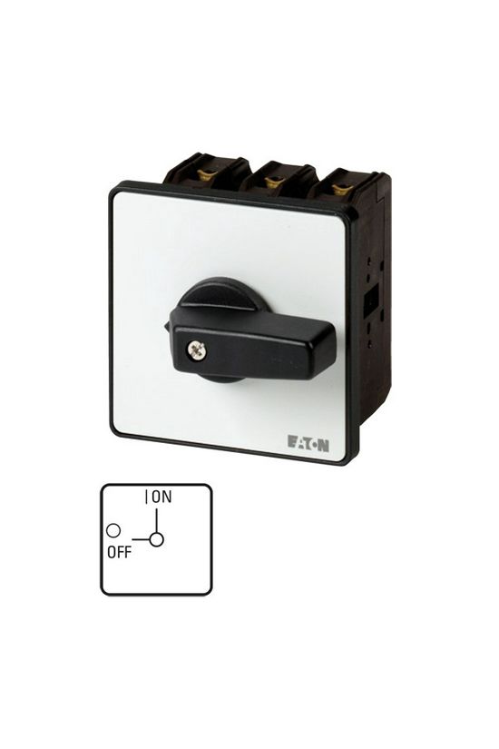 Szakaszoló be-ki kapcsoló 100A 3P 37kW/400VAC-3 beépíthető fix fekete P3-100/E EATON - 067201