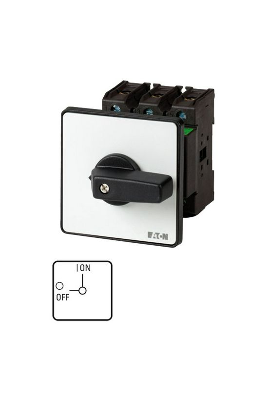 Szakaszoló be-ki kapcsoló 63A 3P 30kW/400VAC-3 ráépíthető közéépíthető fix fekete P3-63/Z EATON - 050591