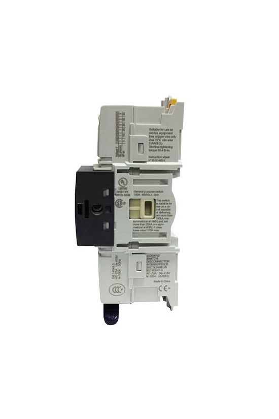 Szakaszoló be-ki kapcsoló alapkészülék 100A 3P ráépíthető sorolható fix Sirco M3 SOCOMEC - 22003010